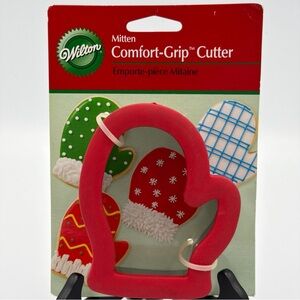 Wilton Comfort-Grip Cookie Cutter 3.5" Christmas Winter Mitten Shape Vtg - READ